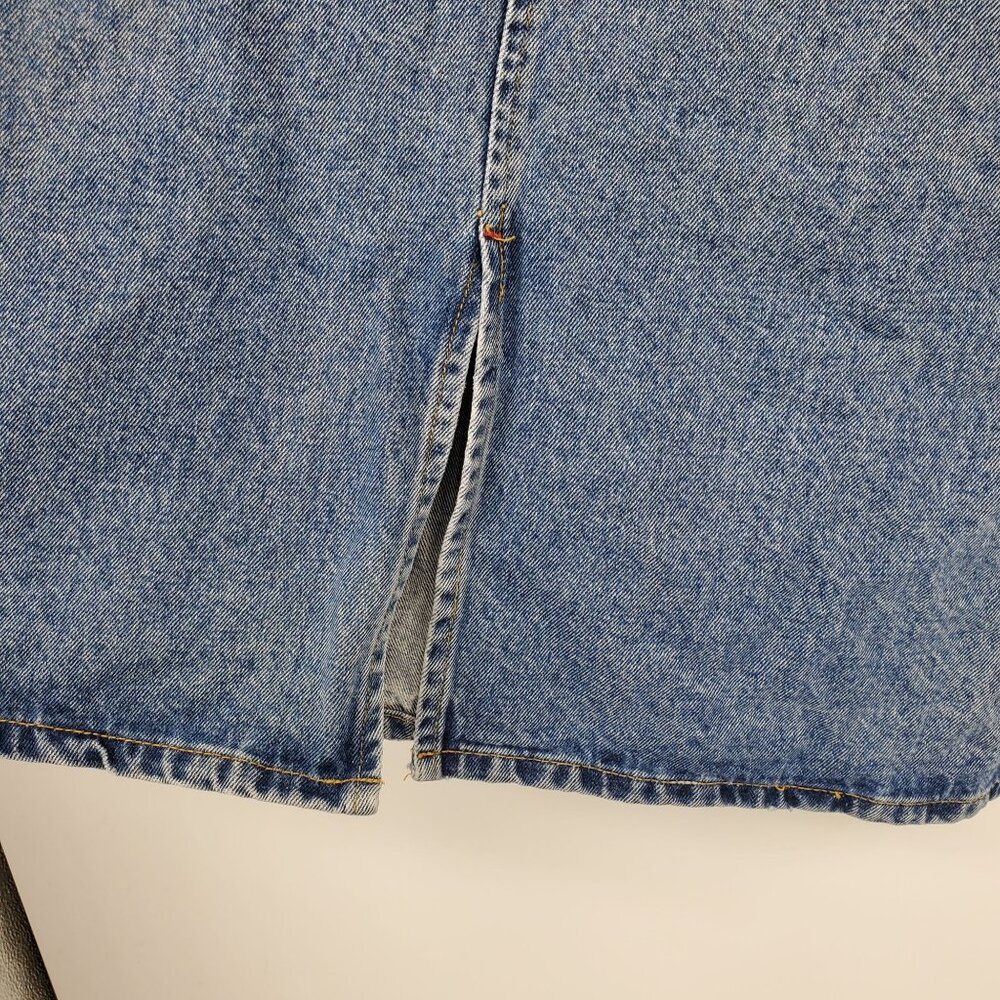 Vintage Polo Jeans Company Ralph Lauren Women's Denim Jean Knee Skirt Size 12 - Picture 6 of 11